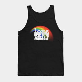 Love Yourself ///// Retro Style Positivity Design Tank Top